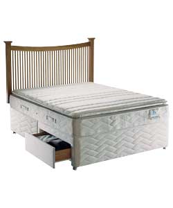 sealy Posturepedic Gold Pillowtop Kingsize Divan - 2 Drawer