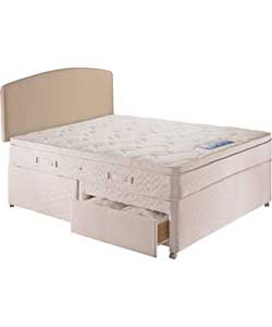 Sealy Posturepedic Sealy Carmen Cushiontop Double Divan Bed - 4 Drw