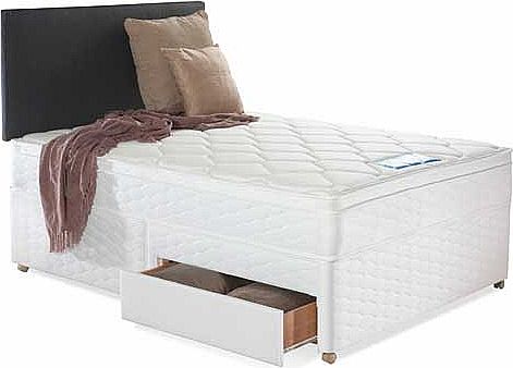 Sealy Posturepedic Sealy Siesta 1500 Pocket Double Divan Bed - 2 Drw