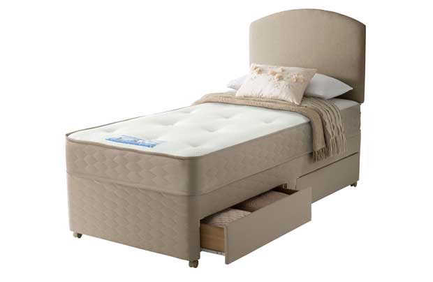 Sealy Unwind Backcare Single 2 Drawer Divan Bed