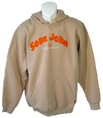 Sean John Collection Hooded Sweatshirt Sand Size X-Large