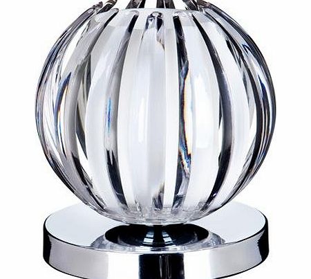 1181CL Chrome Touch Table Lamp with Clear Acrylic amp; Frosted Glass