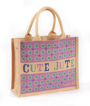 Seasalt ditsy daisy cute jute bag