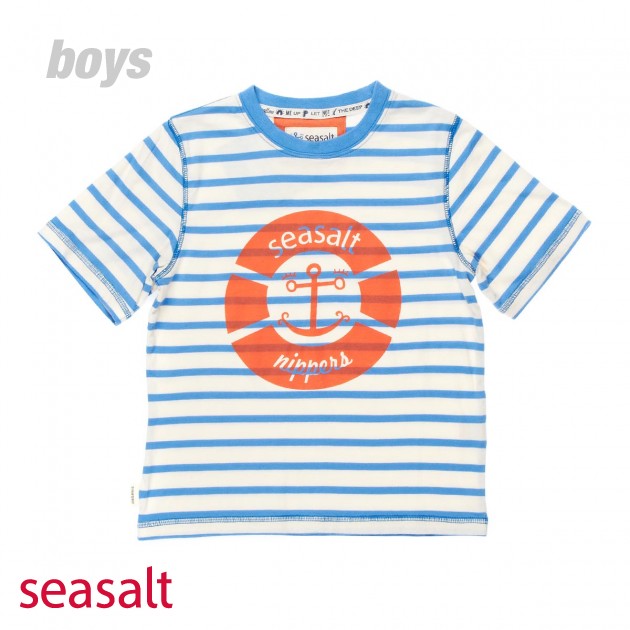 Seasalt Slipway T-Shirt - Ecru/Periwinkle