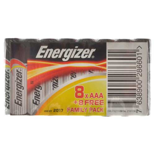 Seasonal Promotions Energizer AAA Batteries Pack of 16