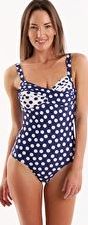 Seaspray, 1295[^]236612 Polka Dots Long Length Twist One Piece - Navy