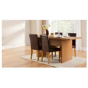 Dining Table, Oak Effect with 4 Milton
