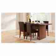 Dining Table, Walnut Effect with 4