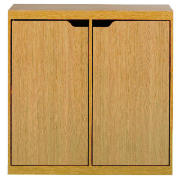 Kids 2 Door Storage Cabinet, Light Oak
