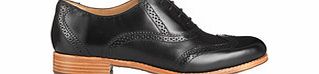 Claremont black leather brogues