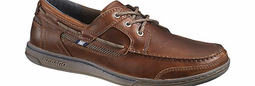 Sebago Triton 3-Eyelet Leather Boat Shoes, Dark