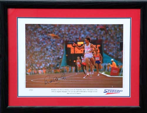 Sebastian Coe signed and framed limited edition print