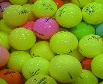 Second Chance Assorted Mixed Colour Golf Balls (50 Balls) -