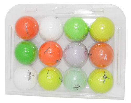 Second Chance Grade A Optic Assorted Neon Golf Balls 12 Balls