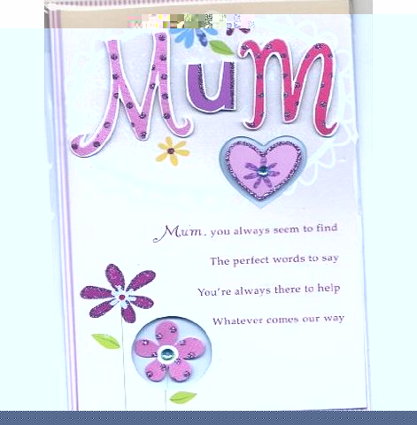 Second Nature `` Mum `` Handmade Mothers Day Card - MPC017