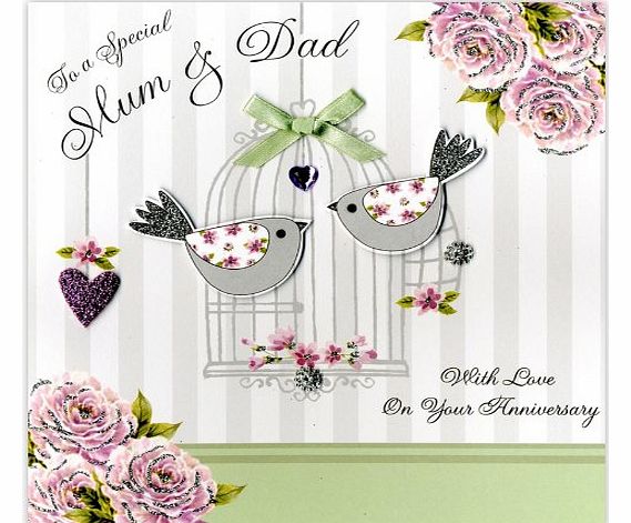 Second Nature Collectable Greeting Card for Mum amp; Dad on Their Wedding Anniversary