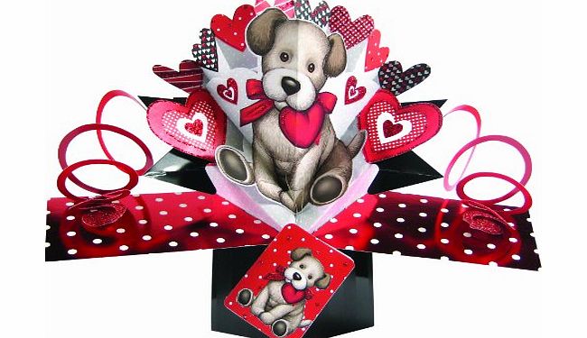 Second Nature Valentines Day Pop Up Card with Puppy