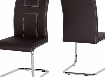 Seconique A2 Chair in Brown PU/Chrome