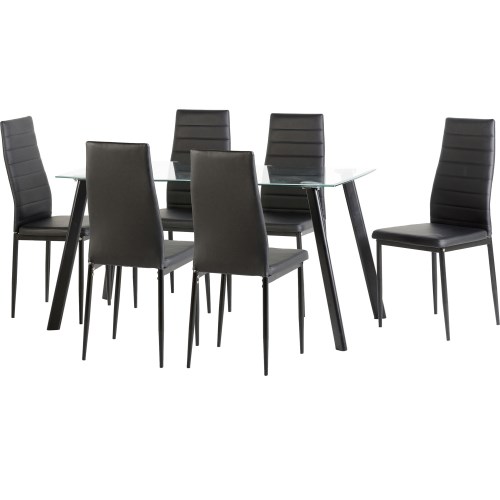 Seconique Abbey 6 Seater Dining Table Set With