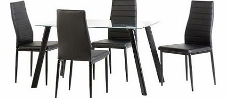 Seconique Abbey Dining Set with 4 Chairs