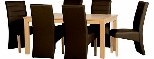 Seconique Belmont Dining Set in Natural Oak with