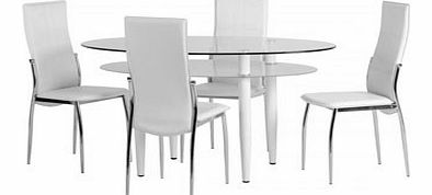 Seconique Berkley Dining Set in White