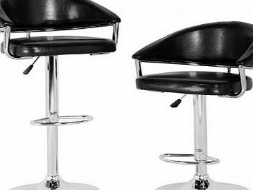 Seconique Brooklyn Swivel Bar Chairs in Black