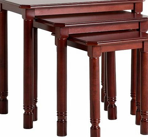Seconique Brunton Nest Of Tables In Mahogany FREE DELIVERY