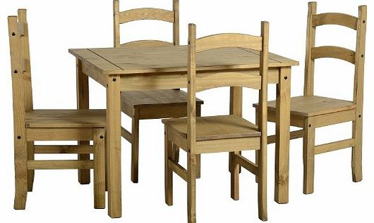Seconique Budget Mexican Dining Set 4 Chairs.