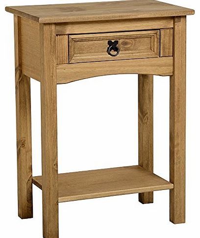 Seconique Corona 1 Drawer Pine Console Table With Shelf