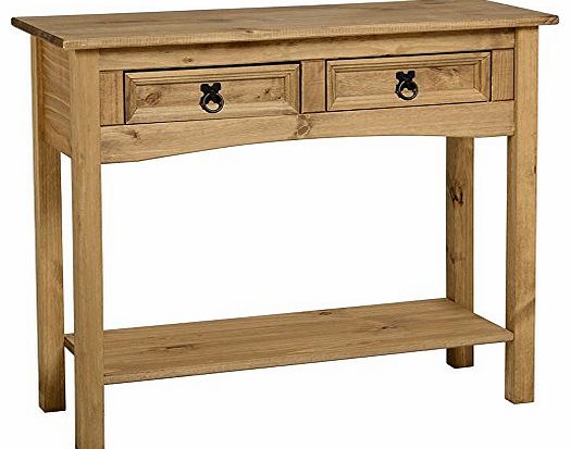 Seconique by Home Discount Seconique Corona 2 Drawer Pine Console Table With Shelf