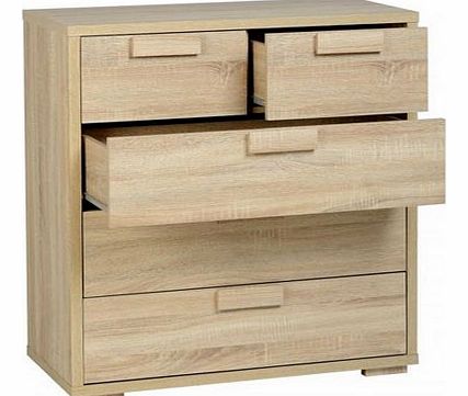 Seconique Cambourne 3 2 Drawer Chest in Oak Finish