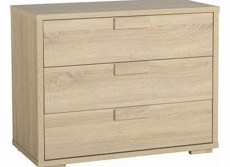 Seconique Cambourne 3 Drawer Chest in Oak Effect Finish