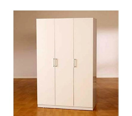 Seconique Charisma High Gloss 3 Door Wardrobe in White -