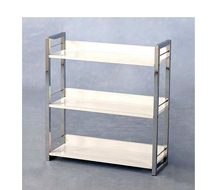 Seconique Charisma High Gloss 3 Shelf Bookcase in White -