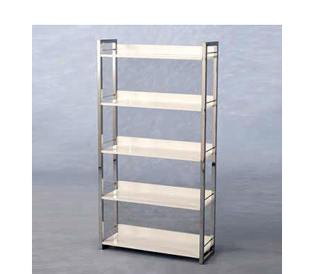 Seconique Charisma High Gloss 5 Shelf Bookcase in White -