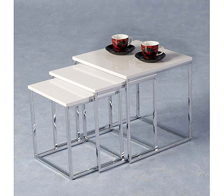 Charisma High Gloss Square Nest of Tables in