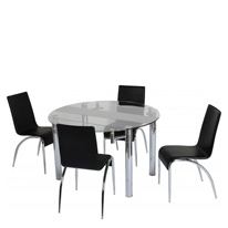 Seconique Chloe Extending Dining Set with Frosted Strip