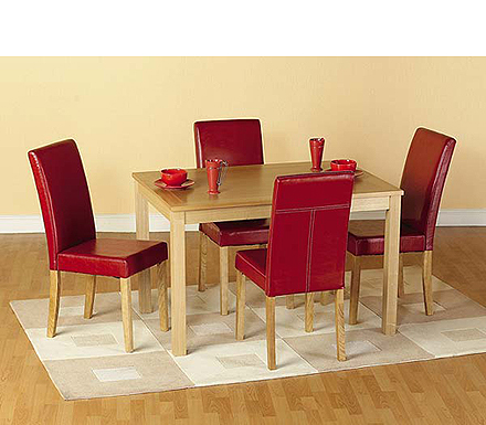 Seconique Clearance - Oakmere Dining Set in Red