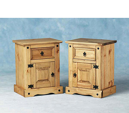 Seconique Clearance - Original Corona Pine Bedside Cabinet