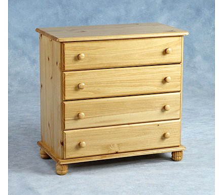 Seconique Clearance - Sol Pine 4 Drawer Chest