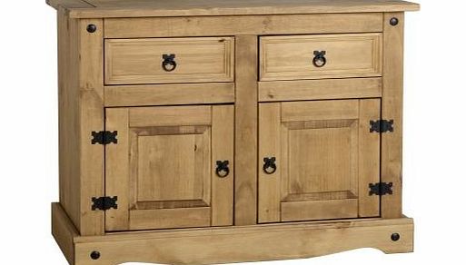 Seconique Corona 2 Dr 2 Drawer Sideboard Distressed Wax Pine
