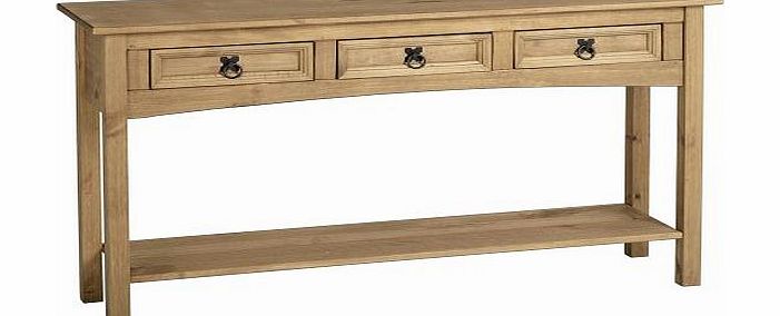 Corona 3 Drawer Console Table with Shelf