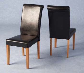 Seconique Dunoon Dining Chairs in Brown (pair)