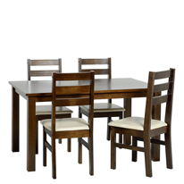 Eclipse Dining Set in Walnut and Cream