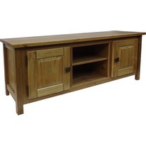 Seconique Ecuador 2 Door 1 Shelf Flat Screen TV Unit in Oak