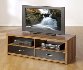 Seconique Hollywood Walnut and High Gloss TV Unit