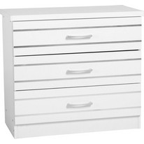 Seconique Jordan 3 Drawer Chest in White