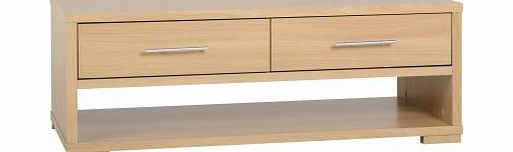 Seconique Kingston 2 Drawer Coffee Table in Euro Oak