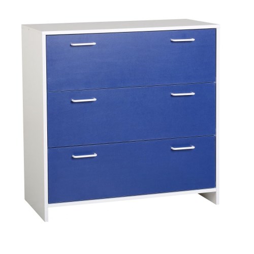 Seconique Lollipop 3 Drawer Chest - White/Blue